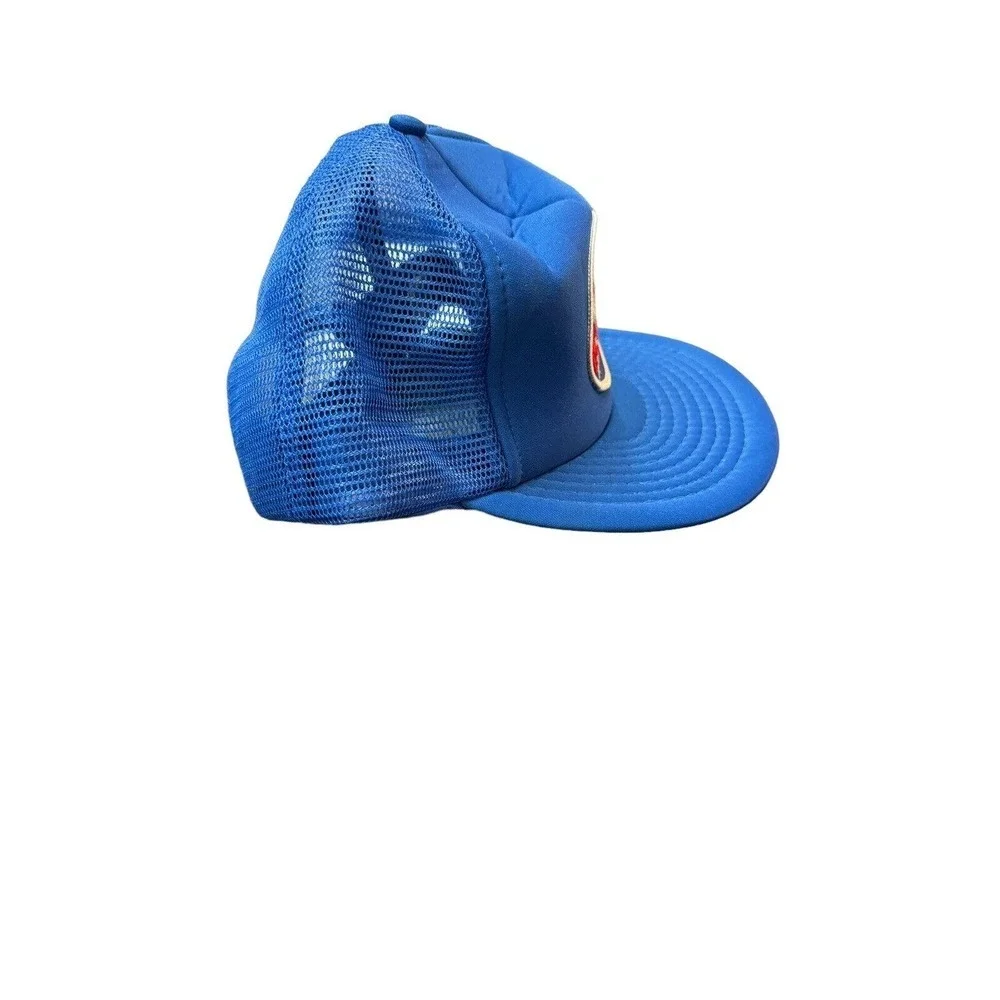 NOS Deadstock Vintage Texas Hot Shot Co. Blue Mesh Trucker Hat